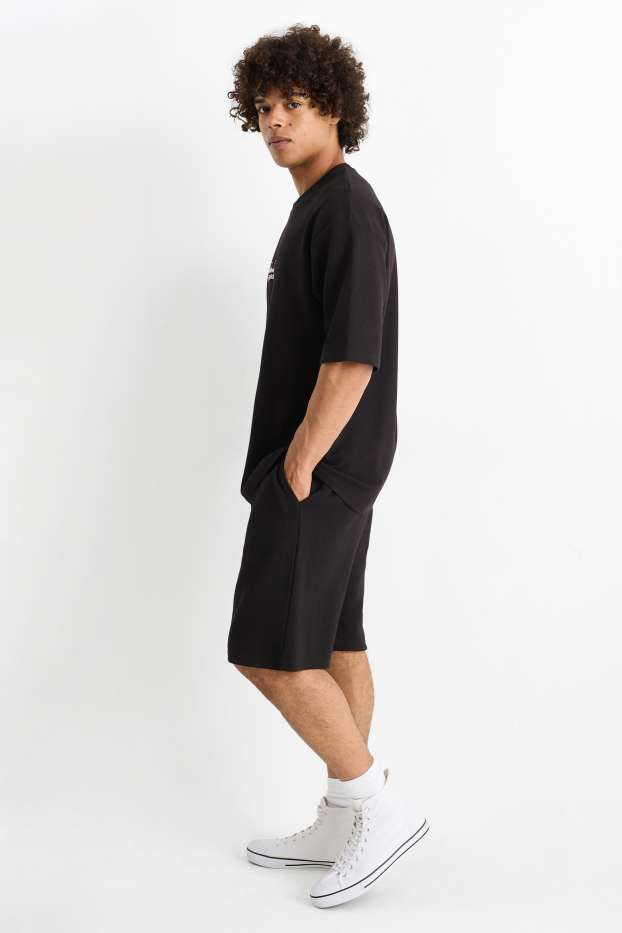 Heren - Shorts - met structuur - zwart