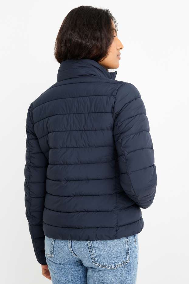 Dames - Jas met stiksels - donkerblauw