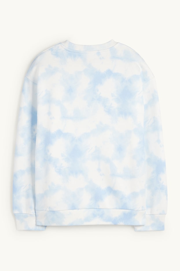 Kinder Mädchen - Lilo & Stitch - Sweatshirt - gemustert - weiss / hellblau