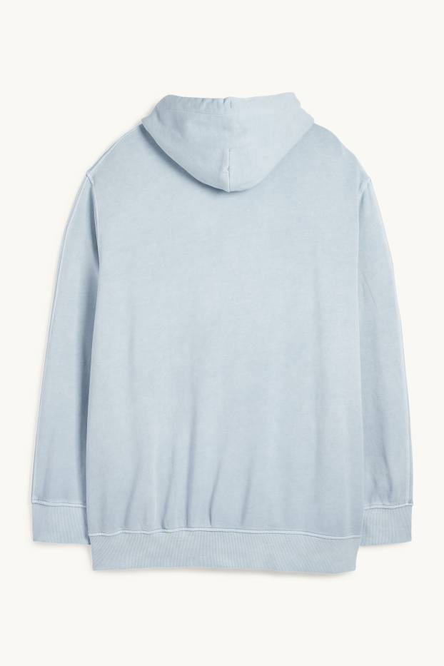 Herren - Sweatjacke mit Kapuze - hellblau