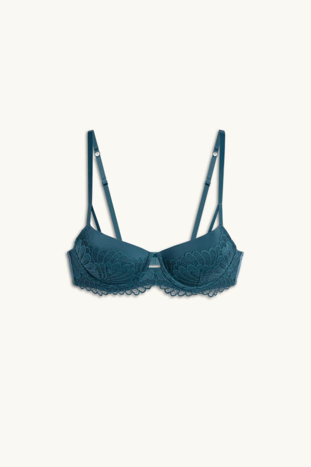 Femmes - Soutien-gorge avec armatures - DEMI - ampliforme - vert foncé