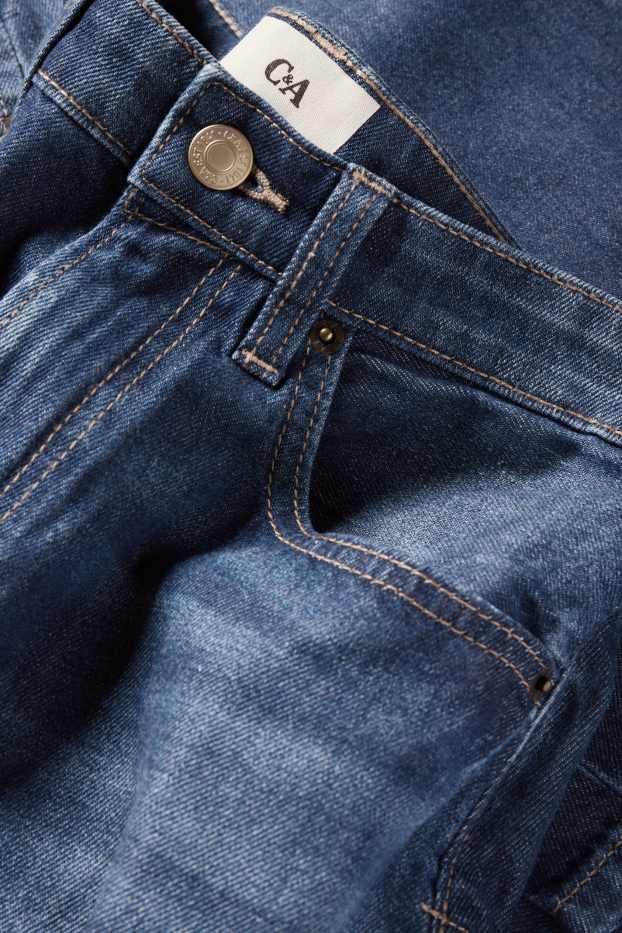 Damen - Barrel Jeans - High Waist - jeansblau