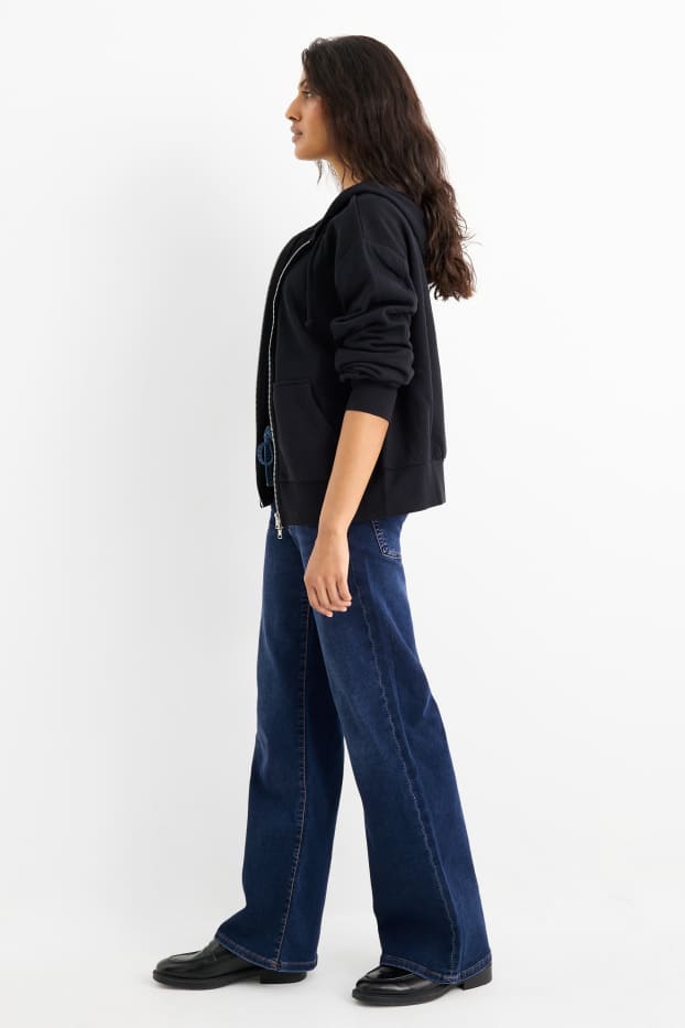 Femmes - Wide leg jean - high waist - LYCRA® - jean bleu