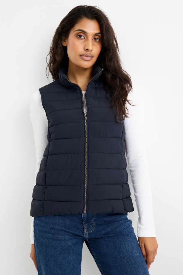 Damen - Steppweste - dunkelblau