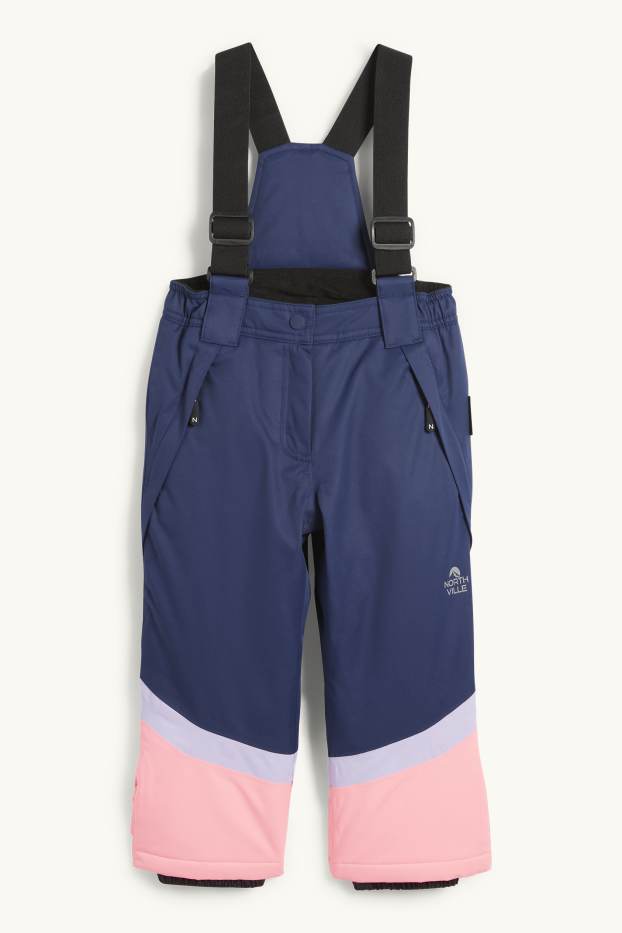Children Girls - Ski pants - waterproof - dark blue