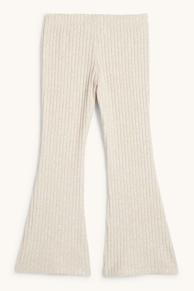 Enfants filles - Minnie Mouse - flared legging - côtelé - beige clair
