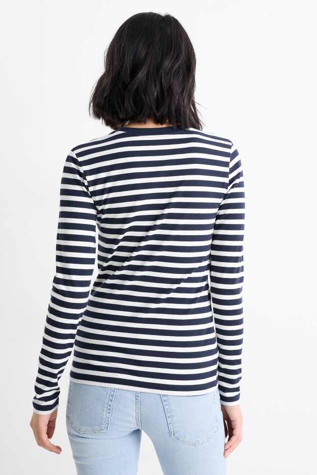 Femmes - Lot de 2 - hauts à manches longues - bleu foncé