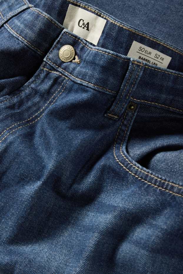 Femmes - Barrel jean - high waist - jean bleu