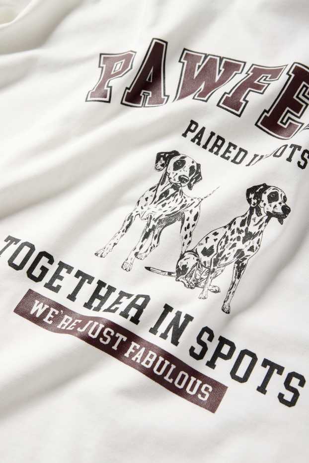 Dámské - Tričko - oversized - bílá