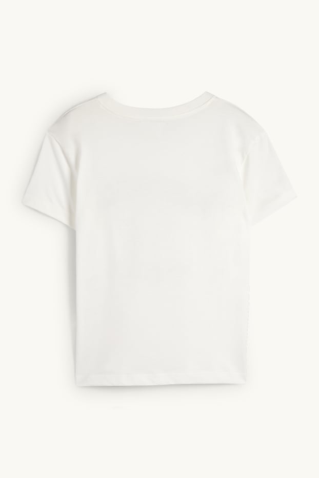 Dámské - Tričko - oversized - bílá