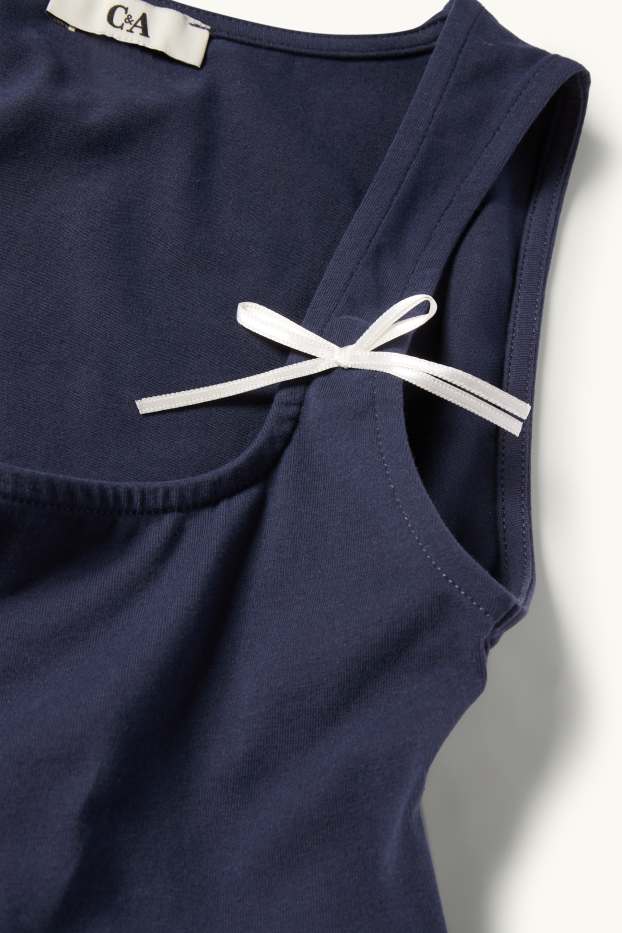 Dámské - Krátký top - tmavomodrá