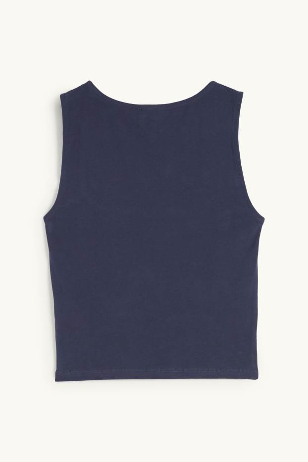 Dámské - Krátký top - tmavomodrá