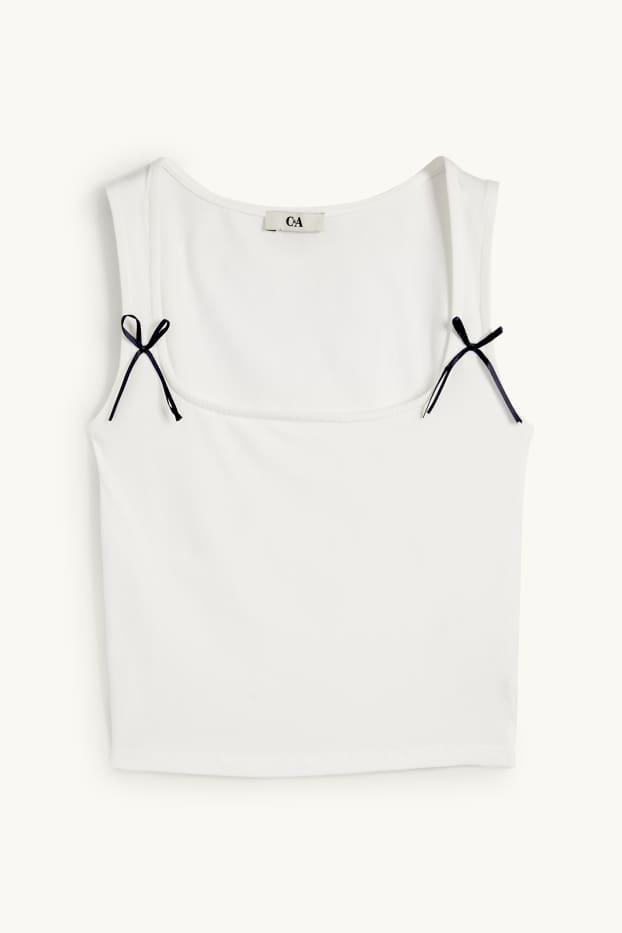 Damen - Crop Top - weiß