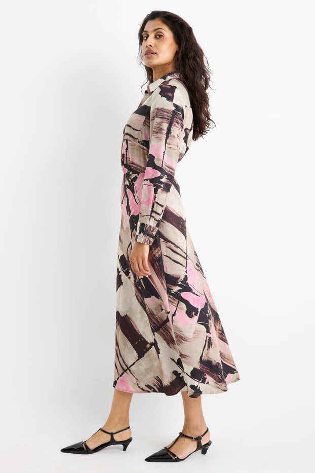 Femmes - Jupe - à motif - beige