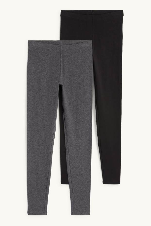 Femei - Multipack 2 perechi - colanți - gri închis