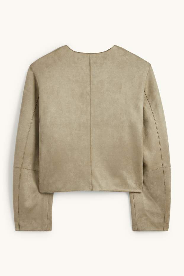 Dona - Jaqueta - pell girada sintètica - caqui