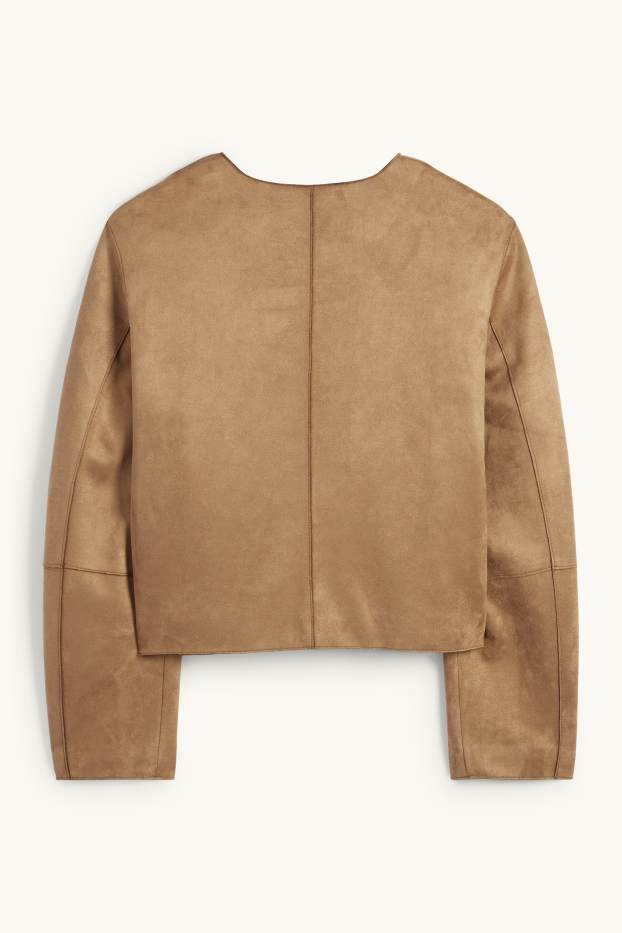 Dona - Jaqueta - pell girada sintètica - marró clar