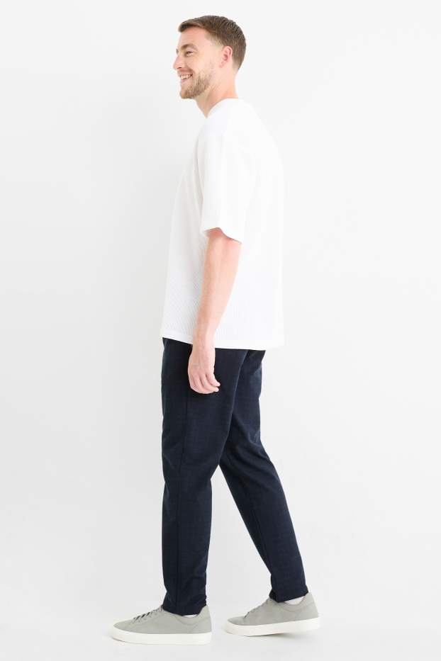 Hommes - Chino - tapered fit - bleu foncé