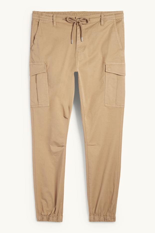 Herren - Cargohose - Tapered Fit - taupe