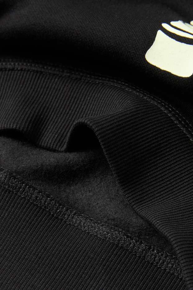 Kinderen: jongens - Halloween - skelet - hoodie - glow in the dark - zwart