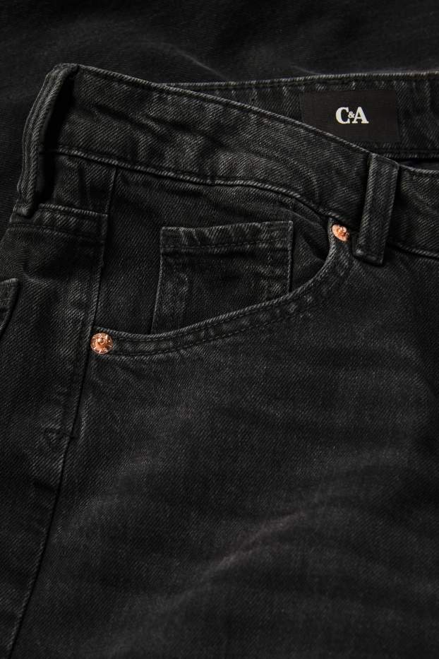 Femmes - Wide leg jean - high waist - noir