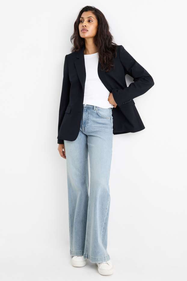 Mujer - Loose flared jeans - mid waist - vaqueros - azul claro