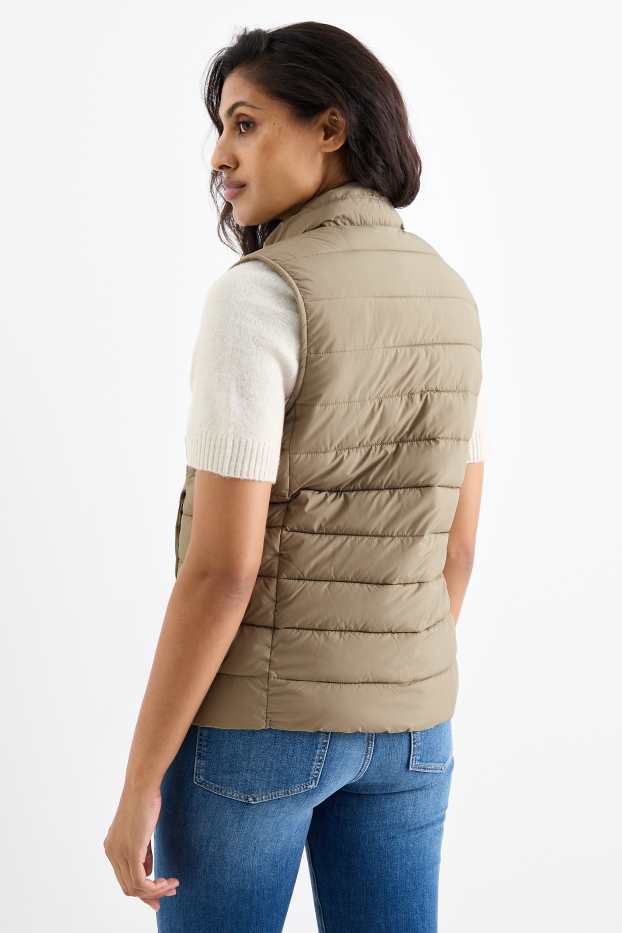 Damen - Steppweste - hellgrün