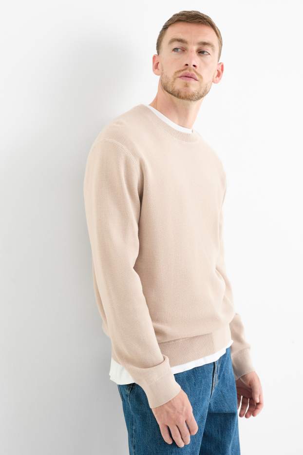 Herren - Pullover - hellbeige