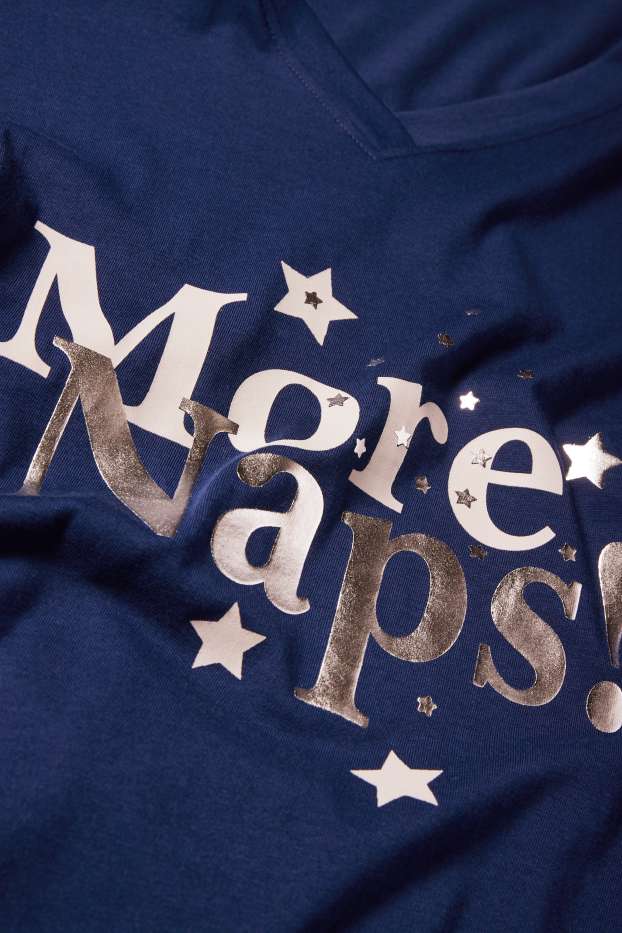 Dames - Nachthemd - donkerblauw