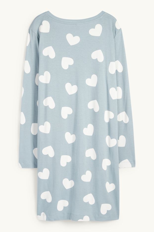 Dona - Camisa de dormir - estampada - blau clar
