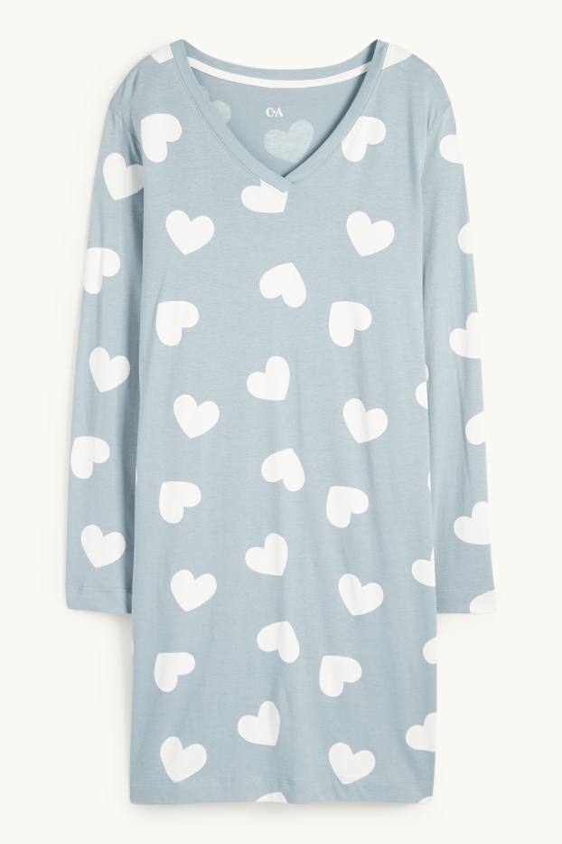 Dona - Camisa de dormir - estampada - blau clar