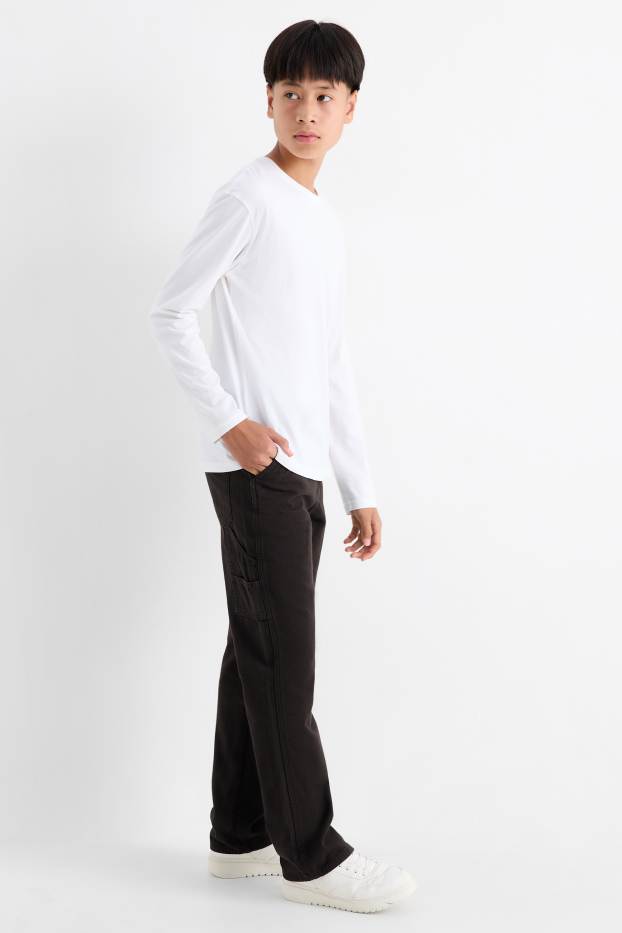 Children Boys - Cloth trousers - black