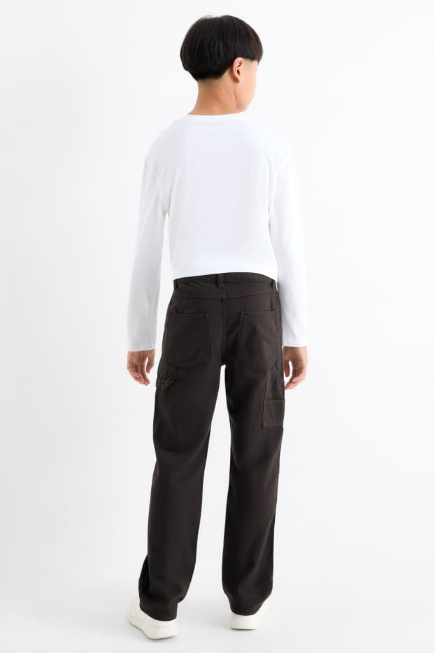 Children Boys - Cloth trousers - black