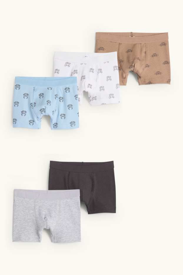 Copii - Băieți - Multipack 5 perechi - gaming, skateboard și muzică - boxeri - albastru deschis