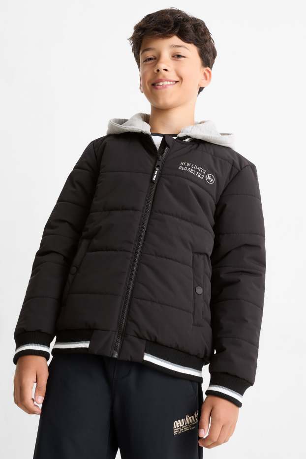 Enfants garçons - Doudoune à capuche - noir