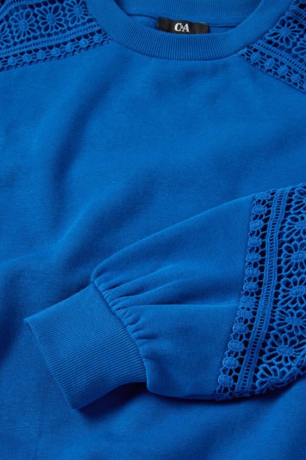 Femei - Bluză de molton - albastru