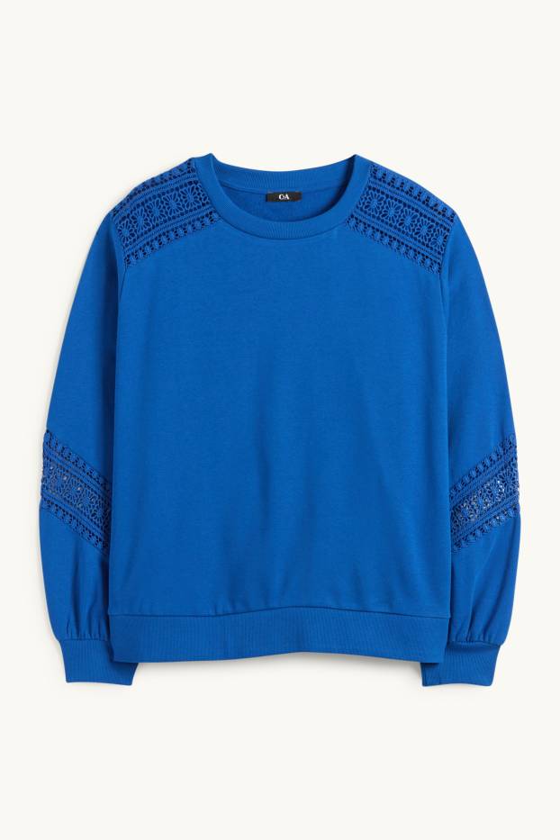 Femei - Bluză de molton - albastru