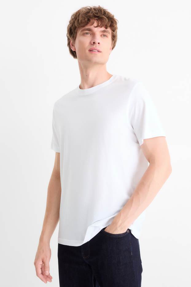 Herren - T-Shirt - Regular Fit - weiss