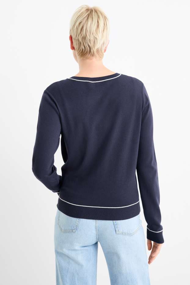 Dona - Jaqueta de punt - blau fosc