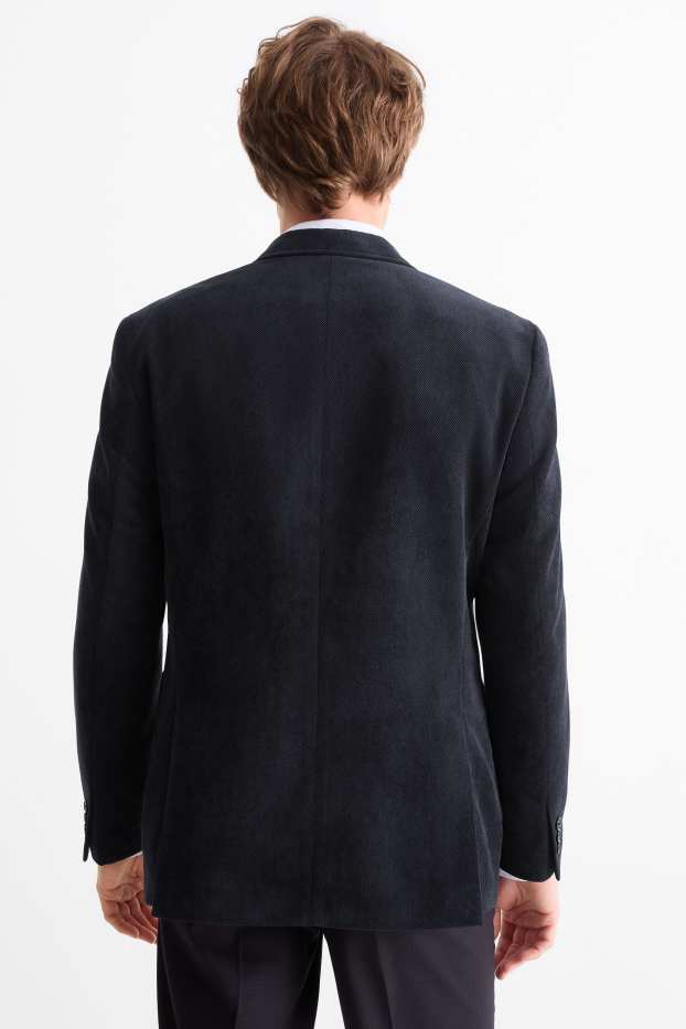 Herren - Sakko - Regular Fit - strukturiert - dunkelgrau