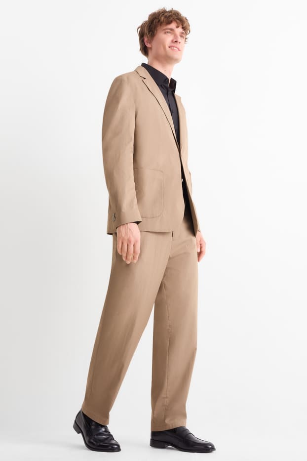 Home - Pantalons combinables - regular fit - marró clar