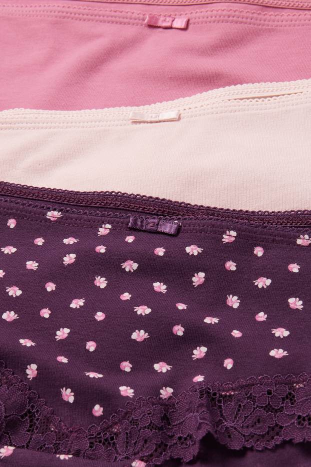 Donna - Confezione da 3 - coulotte - porpora