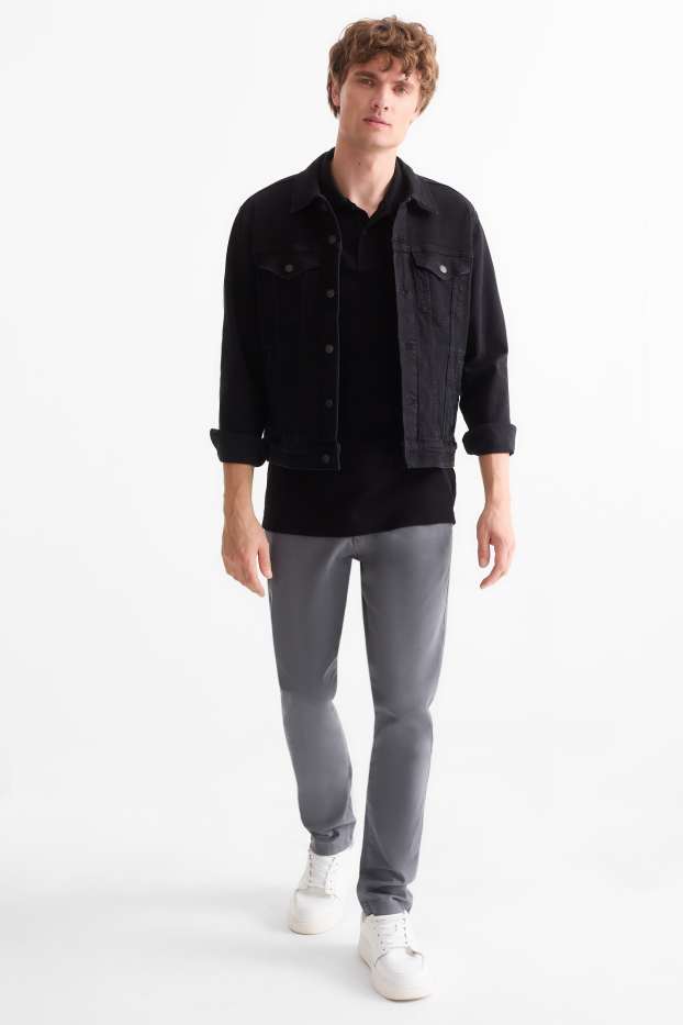Men - Chinos - slim fit - dark gray