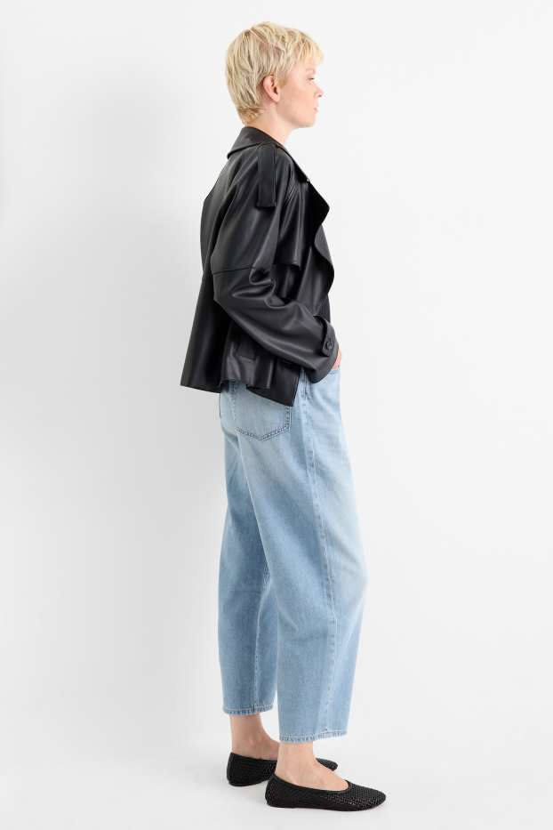 Dames - Barrel jeans - high waist - jeanslichtblauw