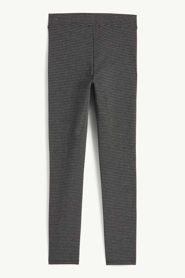 Femmes - Legging - à carreaux - gris foncé