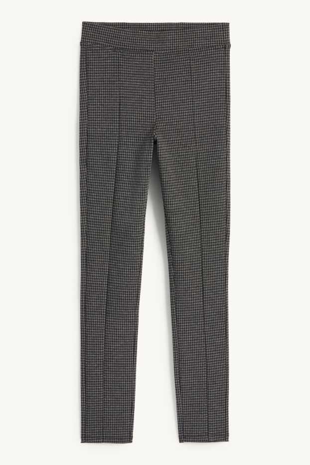 Femmes - Legging - à carreaux - gris foncé