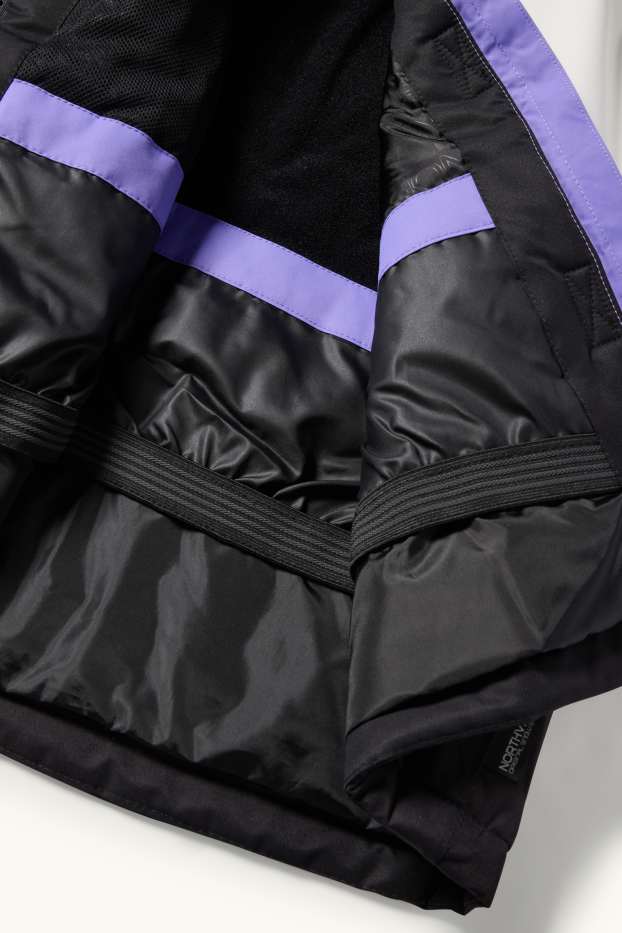 Enfants filles - Veste de ski à capuche - imperméable - violet