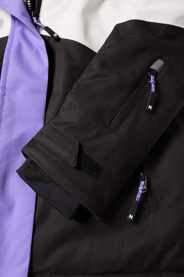 Enfants filles - Veste de ski à capuche - imperméable - violet