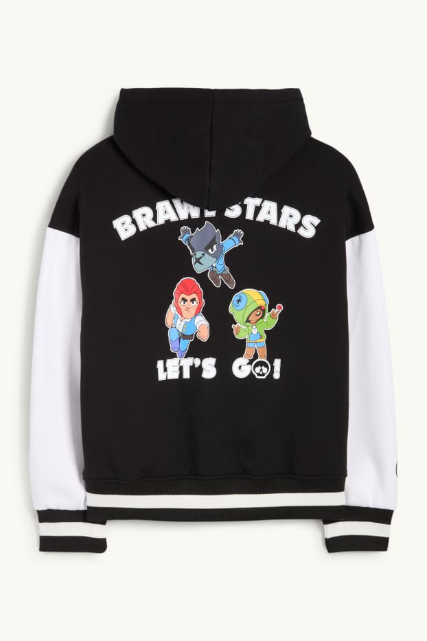 Kinderen: jongens - Brawl Stars - collegejas met capuchon - zwart