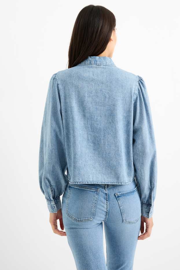 Women - Denim blouse - denim-light blue